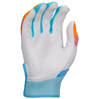 Easton Limited Edition Ghost Ethos Rainbow Sherbet Fastpitch Batting Gloves, Blue/Pink
