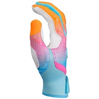 Easton Limited Edition Ghost Ethos Rainbow Sherbet Fastpitch Batting Gloves, Blue/Pink