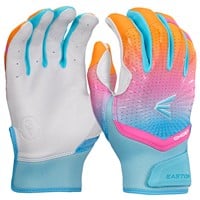 Easton Limited Edition Ghost Ethos Rainbow Sherbet Fastpitch Batting Gloves, Blue/Pink