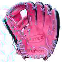 Wilson LE A2000 1786SS Pottstown Chkrbrd 11.5IN Baseball Glove (WBW104264115), Black/Pink