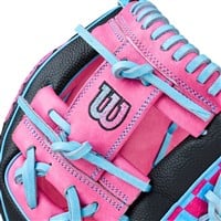 Wilson LE A2000 1786SS Pottstown Chkrbrd 11.5IN Baseball Glove (WBW104264115), Black/Pink