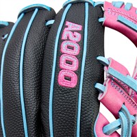 Wilson LE A2000 1786SS Pottstown Chkrbrd 11.5IN Baseball Glove (WBW104264115), Black/Pink