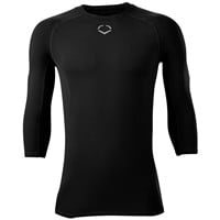 Evoshield Men's Mid Sleeve Cooling Baseball Shirt, Black