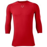 Evoshield Men's Mid Sleeve Cooling Baseball Shirt, Scarlet