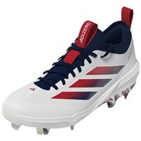 adidas Mens Adizero Impact 2.0 SE TPU USA Baseball Molded Cleat, White/Navy