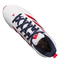 adidas Youth Adizero Impact MD 2.0 SE USA Baseball Molded Cleat, White/Navy
