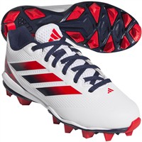 adidas Youth Adizero Impact MD 2.0 SE USA Baseball Molded Cleat, White/Navy