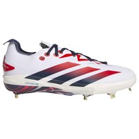 adidas Mens Adizero Electric+ 2.0 SE USA Baseball Metal Cleats, White/Navy