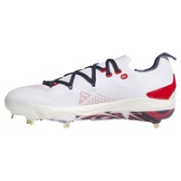adidas Mens Adizero Electric+ 2.0 SE USA Baseball Metal Cleats, White/Navy