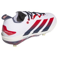 adidas Mens Adizero Electric+ 2.0 SE USA Baseball Metal Cleats, White/Navy