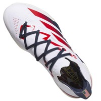 adidas Mens Adizero Electric+ 2.0 SE USA Baseball Metal Cleats, White/Navy