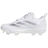 adidas Womens Adizero Instinct 2.0 SE Shades TPU Softball Molded Cleats, White/Silver