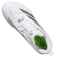 adidas Womens Adizero Instinct 2.0 SE Shades TPU Softball Molded Cleats, White/Silver