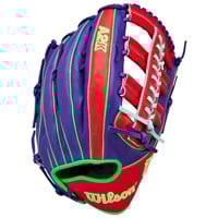 Wilson A2K 1810 12.75 Baseball Glove (WBW1041511275), Purple/Red/Green