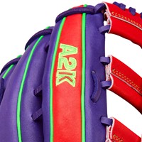 Wilson A2K 1810 12.75 Baseball Glove (WBW1041511275), Purple/Red/Green