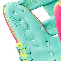 Wilson A2000 DP15 Pedroia Fit 11.5 Baseball Glove (WBW104143115), Green/Yellow