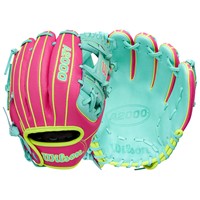 Wilson A2000 DP15 Pedroia Fit 11.5 Baseball Glove (WBW104143115), Green/Yellow