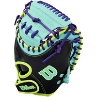 Wilson A2000 PF33 Pedroia Fit 33 Baseball Catchers Glove (WBW10414533), Green/Black/Yellow