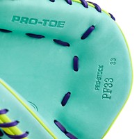 Wilson A2000 PF33 Pedroia Fit 33 Baseball Catchers Glove (WBW10414533), Green/Black/Yellow