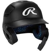 Rawlings RX2 Series Batting Helmet w/ Reversible & Adjustable Jaw Guard, Black