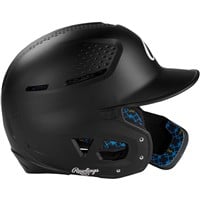Rawlings RX2 Series Batting Helmet w/ Reversible & Adjustable Jaw Guard, Black