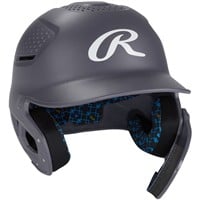 Rawlings RX2 Series Batting Helmet w/ Reversible & Adjustable Jaw Guard, Charcoal