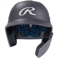Rawlings RX2 Series Batting Helmet w/ Reversible & Adjustable Jaw Guard, Charcoal