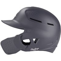Rawlings RX2 Series Batting Helmet w/ Reversible & Adjustable Jaw Guard, Charcoal