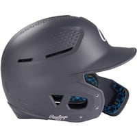 Rawlings RX2 Series Batting Helmet w/ Reversible & Adjustable Jaw Guard, Charcoal