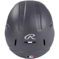 Rawlings RX2 Series Batting Helmet w/ Reversible & Adjustable Jaw Guard, Charcoal