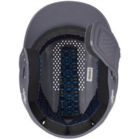 Rawlings RX2 Series Batting Helmet w/ Reversible & Adjustable Jaw Guard, Charcoal