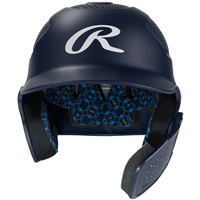 Rawlings RX2 Series Batting Helmet w/ Reversible & Adjustable Jaw Guard, Navy