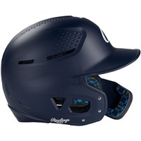 Rawlings RX2 Series Batting Helmet w/ Reversible & Adjustable Jaw Guard, Navy