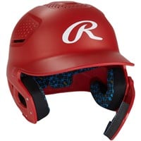 Rawlings RX2 Series Batting Helmet w/ Reversible & Adjustable Jaw Guard, Scarlet