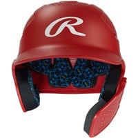 Rawlings RX2 Series Batting Helmet w/ Reversible & Adjustable Jaw Guard, Scarlet