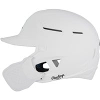 Rawlings RX2 Series Batting Helmet w/ Reversible & Adjustable Jaw Guard, White