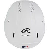 Rawlings RX2 Series Batting Helmet w/ Reversible & Adjustable Jaw Guard, White
