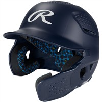 Rawlings RX2 Series Batting Helmet w/ Reversible & Adjustable Jaw Guard, Navy