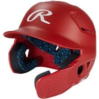 Rawlings RX2 Series Batting Helmet w/ Reversible & Adjustable Jaw Guard, Scarlet