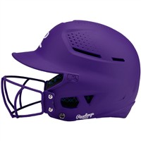 Rawlings RX2 Series Matte Fastpitch Batting Helmet, Purple