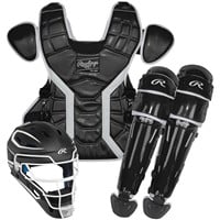 Rawlings Adult Mach Pro Series Catchers Set, Black/White