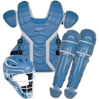 Rawlings Adult Mach Pro Series Catchers Set, Blue/White