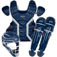 Rawlings Adult Mach Pro Series Catchers Set, Navy/White