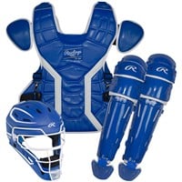 Rawlings Adult Mach Pro Series Catchers Set, Royal/White