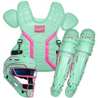Rawlings Intermediate Mach Pro Series Catchers Set, Mint/Pink