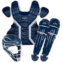 Rawlings Intermediate Mach Pro Series Catchers Set, Navy/White
