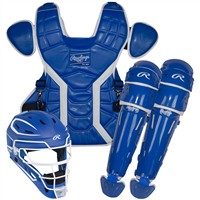 Rawlings Intermediate Mach Pro Series Catchers Set, Royal/White