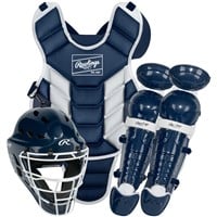 Rawlings Players 3 Series Youth Catchers Set, Navy/White