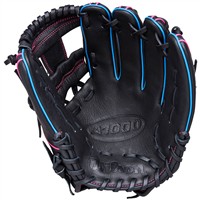 Wilson A1000 DP15 Pedroia Fit 11.5in Baseball Glove, Black/Pink