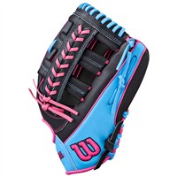 Wilson A1000 1892SS Pedroia Fit 12.25in Baseball Glove, Black/Pink